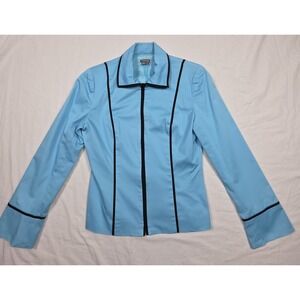 Anthracite Women's Jacket Full‎ Zip Stretch Long Sleeve Turquoise Size 6
